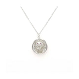STNW-899, Sterling Silver Leo Head Necklace gold color and silver color