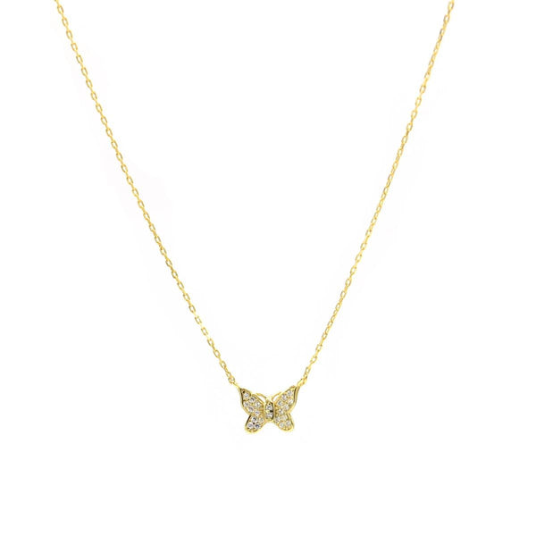 STNW-932, Women Sterling Silver Butterfly Pendant Necklace-silver color