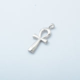 STPM-128, Men and Women S925 Sterling Silver Plain Ankh Pendant-gold or silver color