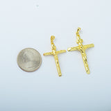 STPM-161, Men Solid 925 Sterling Silver Cross Pendant-Gold or Silver color