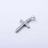 STPW-03,  Women S925 Sterling Silver Icy Bling Bling Cubic Zirconium Cross Pendant-gold or silver color