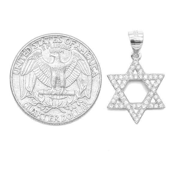 STPW-06, Sterling Silver David Star Pendant