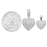 STPW-14, Sterling Silver Heart Pendant 14k Gold Plated and silver color