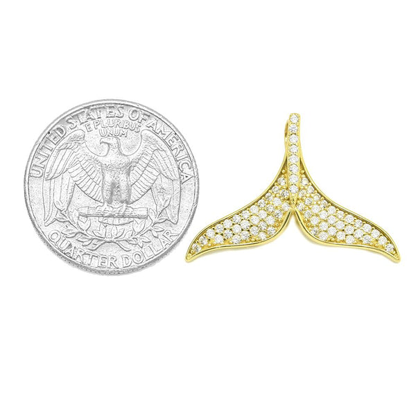 STPW-154, Women Sterling Silver Whale Tail Pendant