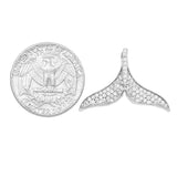 STPW-154, Women Sterling Silver Whale Tail Pendant