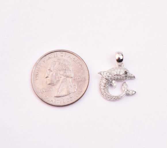 STPW-159, Sterling Silver Dolphin Pendant