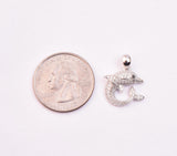 STPW-159, Sterling Silver Dolphin Pendant
