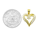 STPW-167, Sterling Silver Icy Heart Pendant