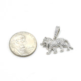 STPM*265, Men and Women S925 Sterling Silver Icy Bling Bling Lion Pendant- gold or silver color