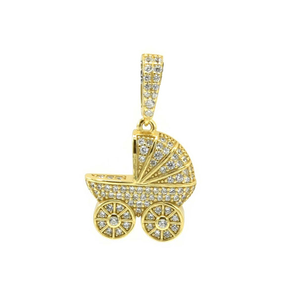 STPW-282 Sterling Silver Baby Stroller Pendant