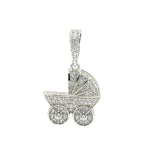 STPW-282 Sterling Silver Baby Stroller Pendant
