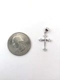 STPW-66, Tiny Women S925 Sterling Silver Cross Pendant-Gold or Silver Color