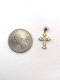STPW-71, Tiny Women S925 Sterling Silver Icy Bling Bling Cross Pendant-Silver color