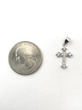 STPW-71, Tiny Women S925 Sterling Silver Icy Bling Bling Cross Pendant-Silver color