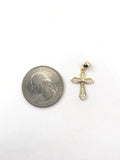 STPW-74, Tiny Women S925 Sterling Silver Icy Bling Bling Cross Pendant-Silver color