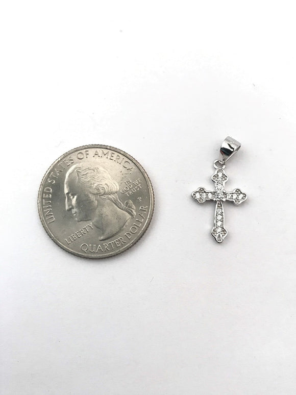 STPW-76,Sterling Silver Tiny Cross Pendant