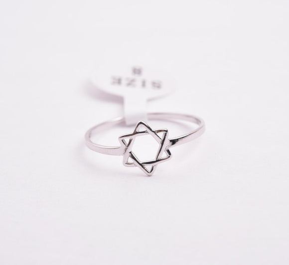 STRW-369, Women S925 Sterling Silver David Star ring