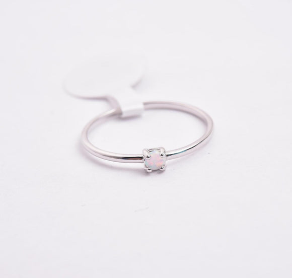 STRW-372, Women S925 Sterling Silver tiny Opal ring