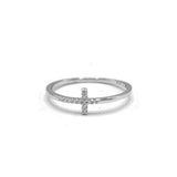 STRW-672, Women 925 Sterling Silver "Cross" ring-gold or silver color