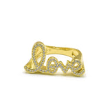 STRW-780, Women S925 Sterling Silver "LOVE" Shape Ring