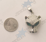 SP-933,Stainless Steel Leopard Pendant-gold or silver, 28mm width, 45mm high, 17mm thick