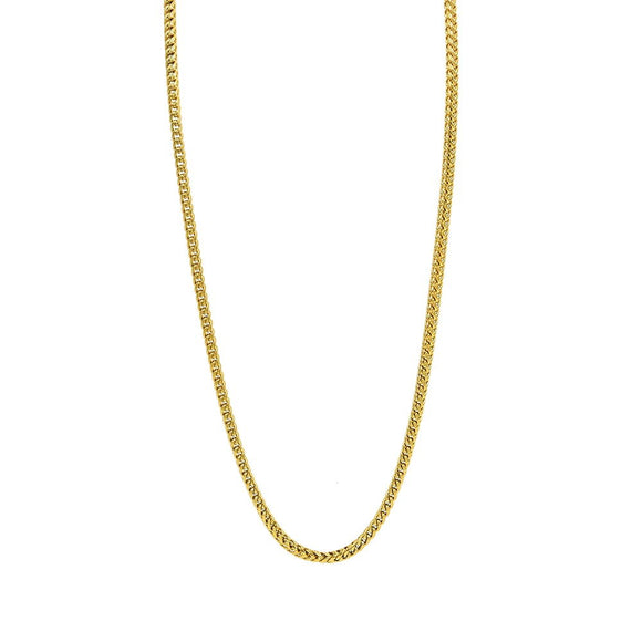 Stainless Steel Franco Chain-Round-3mm width, 3mm thick