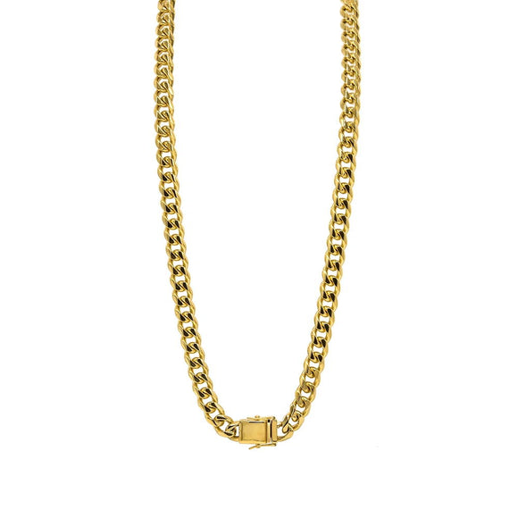 Miami Cuban Chain SMC 10mm Width, Long Box Locker 14mm width, 5mm thick