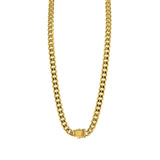Stainless Steel Miami Cuban Chain 10mm Width, Long Box Locker 14mm width, 5mm thick-Gold or Silver color