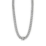 Stainless Steel 14mm Width Miami Cuban Chain Lion Head Double Lock-Gold or Silver Color, SPMC