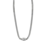 Stainless Steel 10mm Width Miami Cuban Chain Stone Head Double Locked-gold or silver color-SPSMC