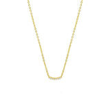 STNW-493, Women Sterling Silver Tiny Icy Bar Necklace