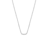 STNW-493, Women Sterling Silver Tiny Icy Bar Necklace